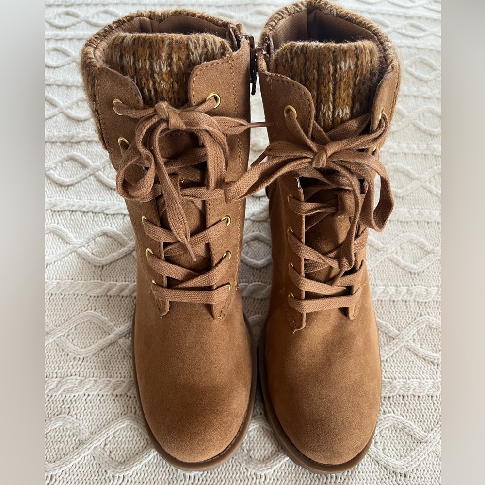 Sun & Stone Caramel Brown Hiking Boots with Heel Women’s size 9 - Picture 12 of 12
